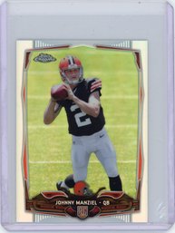 Johnny Manziel Topps Chrome Refractor Football Rookie Card