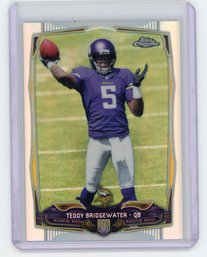 Teddy Bridgewater Topps Chrome Refractor Football Rookie Card