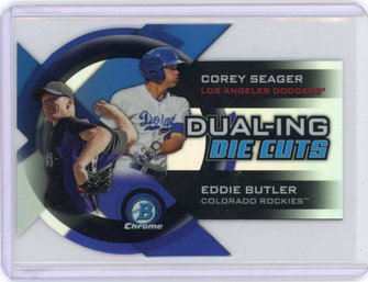 Corey Seager Bowman Chrome Dueling Die-Cuts Baseball Rookie Card