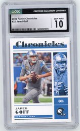 Jared Goff Panini Chronicles Football Card Graded CGC Gem Mint 10