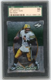 1998 Score Brett Favre Star Salute Football Card Graded SGC Mint 9