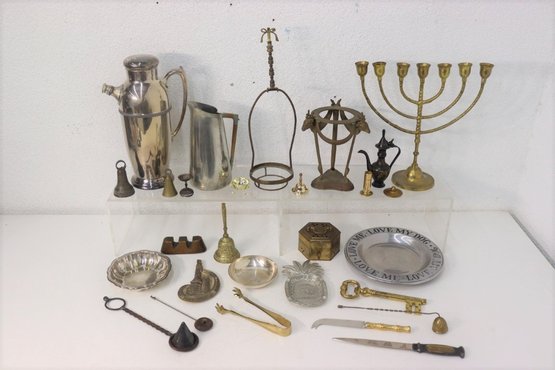 Group Lot Of Mixed Variety Of Metal Objects - Including Some Silver Plate, Reed & Barton Et Al.