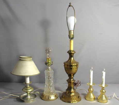 Collection Of Assorted Vintage Lamps