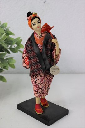 Vintage 60s Japanese Okinawa Doll Mother And Child Figurine Shuri Women's Handicraft Club #9