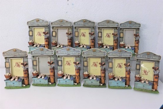 Group Lot Of 11 Golf Pro Lighted Picture Frame 3.5' X 5' Photo Size - The Unique Collection