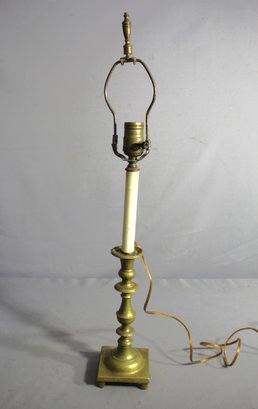 Solid Brass Candlestick Table Lamp