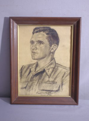 Portrait Of Valor: Signed Sketch Of A Serviceman