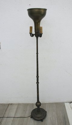Vintage Brass Candelabra Floor Lamp