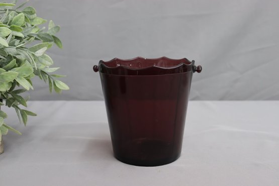 Cambridge Glass Amethyst Ice Bucket-Missing Handle