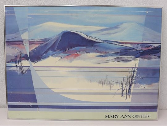 Framed Desert Landscape By Mary Ann Ginter Print