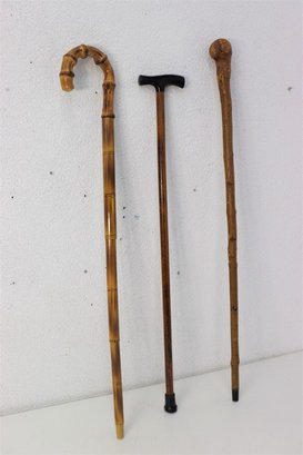 Group Lot Of 3 Canes