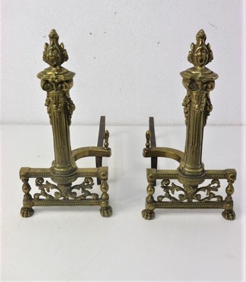 Pair  Vintage Neo-Classical  Andirons