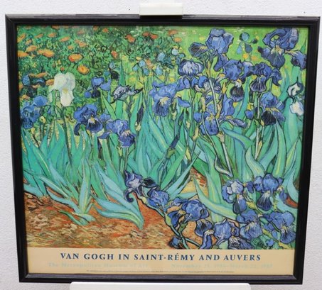 'irises' Van Gogh In Saint-Remy And Auvers Exhibition Poster, 1986 Met Museum NY, Framed