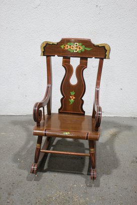 J.S. Ebersol Style  Childs Wooden Rocking Chair