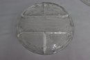 Group Lot Of Clear Glass Serving Trays And Platters