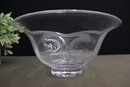 Engraved Simon Pearce Art Glass Bowl - Engraved With Landmark College 1985
