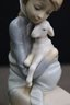 Vintage Lladro 'Jealousy' (Devotion) Girl With Dog & Lamb Figurine  #1278