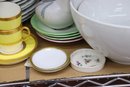 Big Colorful Shelf Lot Of Ceramic Tableware