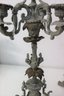 A Pair Of Fabulous Baroque Style Patinated Metal Convertible Candelabras - Single Candle Become Four Candle