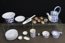 Group Lot Of Asian And Asian Inspired Blue & White Porcelainware And Other