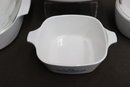 Group Lot Of Corning Ware Corn Flower Cookware - 4 Pieces, 3 With Clear Tops