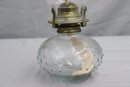Group Lot Of 4 Glass Hurricane Shade Oil Lamps, Some From Lamplight Farms