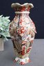 Vintage Ornately Decorated Japanese Satsuma Vase With Applied Collar