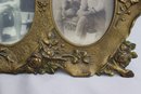 Vintage Brass Double Oval Ornate Photo Frame