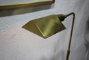 Adjustable Brass Reading Lamp With Roof Shade