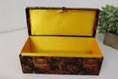Group Lot Of Decorative Fabric And Painted Lacquer Dresser Boxes