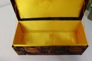Group Lot Of Decorative Fabric And Painted Lacquer Dresser Boxes