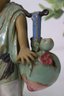 Chinese Yoke Bearer Good Fortune Handmade Shiwan Pottery Figurine,  China 25F