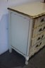 Vintage French Provincial Dresser With Scalloped Edge Top & Wavy Front