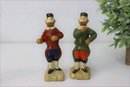 Two Vintage Chimpanzee Military/Band Leader Figurines In Uniform