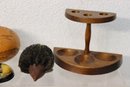Group Lot Of Variety Of Vintage Wooden Objects, Doodads, And Tchotchkes Practical Decorative And In Between