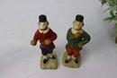 Two Vintage Chimpanzee Military/Band Leader Figurines In Uniform
