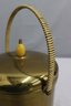 Farber Bros. Mid-Century Modern Lacquered Solid Brass Ice Bucket With Pyrex Insert