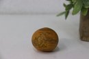Small Carved Jade Round Lidded Box And Traditional Lanzhou Engraved Etched Gourd