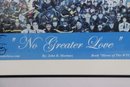 'No Greater Love' Artist Signed 9/11 Commemorative Poster Framed With Glass Front