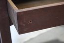 Vintage Craftsman Style Leather Top Console Table