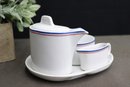 DBGM Aramis Single Serving Porcelain Coffee/tea Set (spoon Missing)