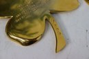 Two 24 Karat Gold Plated Hanging Clovers Inscribed Verso, Gerity  1986