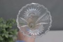 Vintage Clear Cut Glass Crystal 12 Pedestal Tall Vase