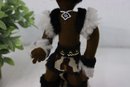 Handmade African Zulu Inkosi-King Folk Art Doll