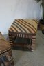 Two Fully Wrapped Kilim Cube Frame Footstools