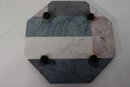 Octagonal Stone Mosaic Cheese Board With Matching Cheese Knife In Box