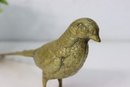 Two Hand Crafted Golden Finish Metal Bird Figurines