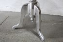 Traditional Tripod Pedestal Table In Polished Aluminum
