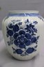 Vintage Blauw Delfts Distel Bold Blue Floral Hand Painted Vase