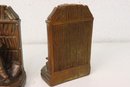 Pair Of Brown Studious Monk Bookends